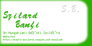 szilard banfi business card